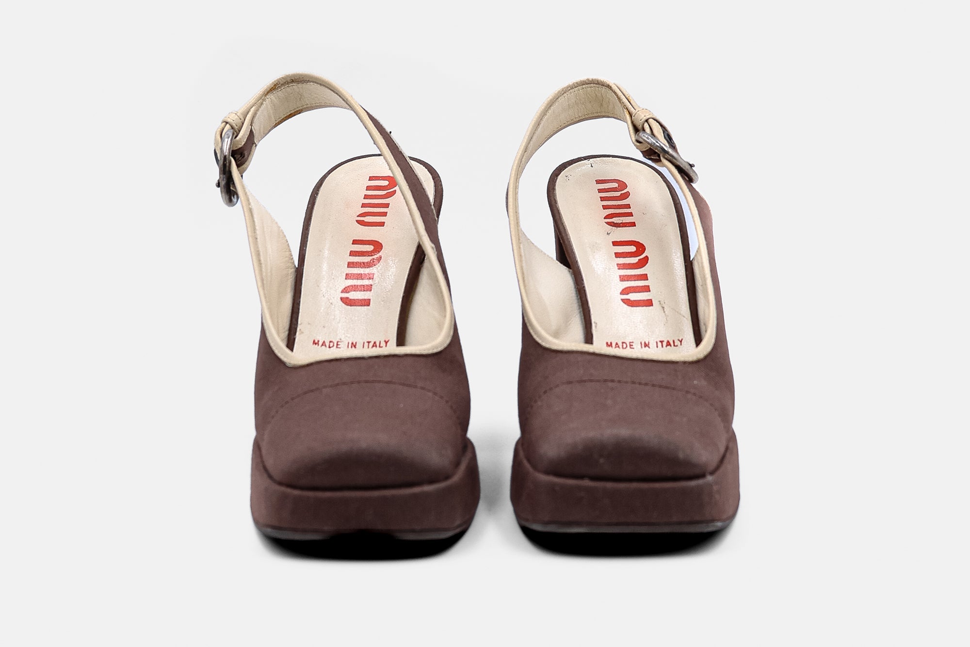 sandali con zeppa Miu Miu